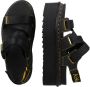 Dr. Martens Zwarte Leren Platte Sandalen met Klittenbandsluiting Black Dames - Thumbnail 13