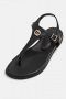 Esprit Zwarte Casual Open Platte Sandalen Black Dames - Thumbnail 7