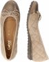 Gabor Beige Leren Ballerina Schoenen Beige Dames - Thumbnail 3