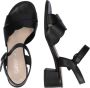 Gabor Zwarte leren kruisband sandalen Black Dames - Thumbnail 3