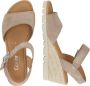 Gabor Velours Leren Sleehak Sandalen Beige Dames - Thumbnail 3