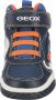 Geox J169CB Navy Orange Sneakers hoge sneakers - Thumbnail 7