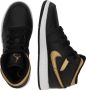 Jordan Air 1 Mid Junior Black White Metallic Gold Black White Metallic Gold - Thumbnail 4