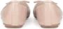 Kazar Nude leren ballerina's met strik en metalen label Beige Dames - Thumbnail 20