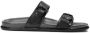 Kazar Zwarte Leren Urban Slides Black Heren - Thumbnail 2