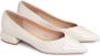 Kazar Comfortabele Leren Pumps Lage Hak White Dames - Thumbnail 5