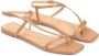 Kazar Lichtbruine leren sandalen met vierkante voorkant Brown Dames - Thumbnail 7