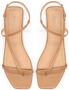 Kazar Lichtbruine leren sandalen met vierkante voorkant Brown Dames - Thumbnail 9