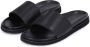 Kazar Studio Heren leren slippers op een verhoogde zool Black Heren - Thumbnail 14