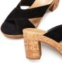 Lascana Slippers Mule sandaal open schoen van leer met blokhak - Thumbnail 3