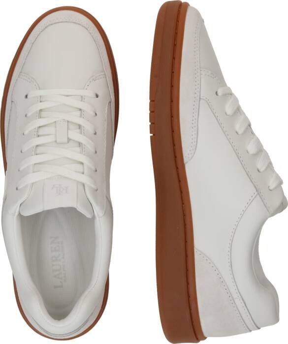 Lauren Ralph Lauren Leren sneakers met labeldetails