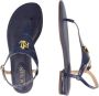 Ralph Lauren Blauwe Leren Sandalen Blue Dames - Thumbnail 5