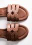 Mango slippers met studs cognac - Thumbnail 7