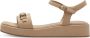 Marco tozzi Beige Platte Sandalen voor Vrouwen Beige Dames - Thumbnail 8