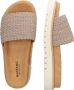Mustang Taupe Textiel Zomer Slipper Beige Dames - Thumbnail 5