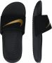 Nike Kawa Younger Older Kids' Slide Black Metallic Gold Kind Black Metallic Gold - Thumbnail 11