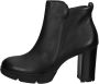 Paul Green 9961 Enkellaarsjes Enkelboots met rits Dames Zwart - Thumbnail 4