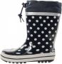 Playshoes Dots regenlaarzen met stippen donkerblauw wit - Thumbnail 3