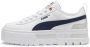 Puma Mayze leren sneakers wit donkerblauw - Thumbnail 5