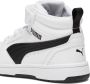 Puma Rebound V6 Mid sneakers wit zwart Jongens Meisjes Imitatieleer Meerkleurig 28 - Thumbnail 15