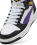 PUMA Rebound V6 Mid Jr Unisex Sneakers White-Team Violet- Black - Thumbnail 4