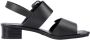 Rieker Zwarte leren platte sandalen Zwart Dames - Thumbnail 18