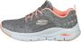 Skechers Arch Fit Comfy Wave 149414-GYPK Vrouwen Grijs Sneakers - Thumbnail 6