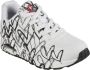 Skechers Sneakers met sleehak UNO-SPREAD THE LOVE vrijetijdsschoen lage schoen veterschoen met opvallende graffiti-print - Thumbnail 18