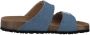 Tamaris Glitter Blauwe Slipper met Leren Voetbed Blue Dames - Thumbnail 7