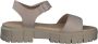 Tamaris Beige Casual Open Platte Sandalen Beige Dames - Thumbnail 9