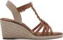 Tamaris Comfortabele sleehak sandalen met stijlvolle details Brown Dames - Thumbnail 30