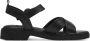 Tamaris Zwarte Casual Open Platte Sandalen Black Dames - Thumbnail 12