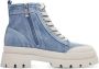 Tamaris Veterschoenen blokhak veterschoen enkellaars in casual jeans-look - Thumbnail 12