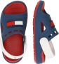 Tommy Hilfiger badslippers met hielbandje donkerblauw Rubber 22 - Thumbnail 6