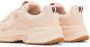 Runner Sneaker Elevated Chunky Runner Lage sneakers Leren Sneaker Dames Roze - Thumbnail 11