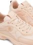 Runner Sneaker Elevated Chunky Runner Lage sneakers Leren Sneaker Dames Roze - Thumbnail 12