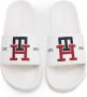 Tommy Hilfiger Borduurwerk Pool Slide Espadrille Core White Heren - Thumbnail 9