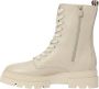 Bruin Tinten Monochromatic Lace Up Boot Veterboots Laarzen Met Veters Dames Beige - Thumbnail 17