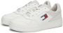 Tommy Hilfiger Witte Polyester Sneakers met Veters Contrastdetails Print Logo White Dames - Thumbnail 9