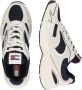 Tommy Jeans leren sneakers wit donkerblauw - Thumbnail 5