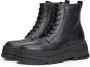 Tommy Hilfiger Biker boot van leer met plateauzool - Thumbnail 4