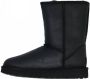 UGG Enkellaarsjes Dames Laarzen Damesschoenen Wol classic short leathe Zwart - Thumbnail 5