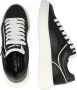 Valentino Zwarte leren sneaker met rits en logo Black Heren - Thumbnail 4