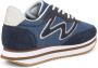 Woden Denim Plateau Sneaker met Visleer Accenten Blue Dames - Thumbnail 4