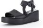 Gabor Zwarte gladleren sandalen Black Dames - Thumbnail 2