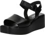 Gabor Zwarte Leren Sandalen Black Dames - Thumbnail 2