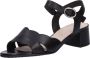 Gabor Zwarte leren kruisband sandalen Black Dames - Thumbnail 2