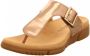 Gabor Metallic Slide Sandals Brown Dames - Thumbnail 2