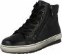 Gabor 754 Hoge sneakers Leren Sneaker Dames Zwart - Thumbnail 3