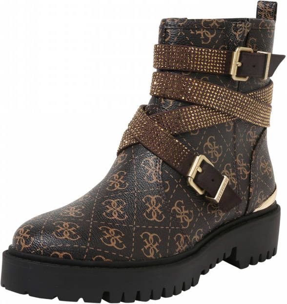 Guess Boot biker strassé en cuir